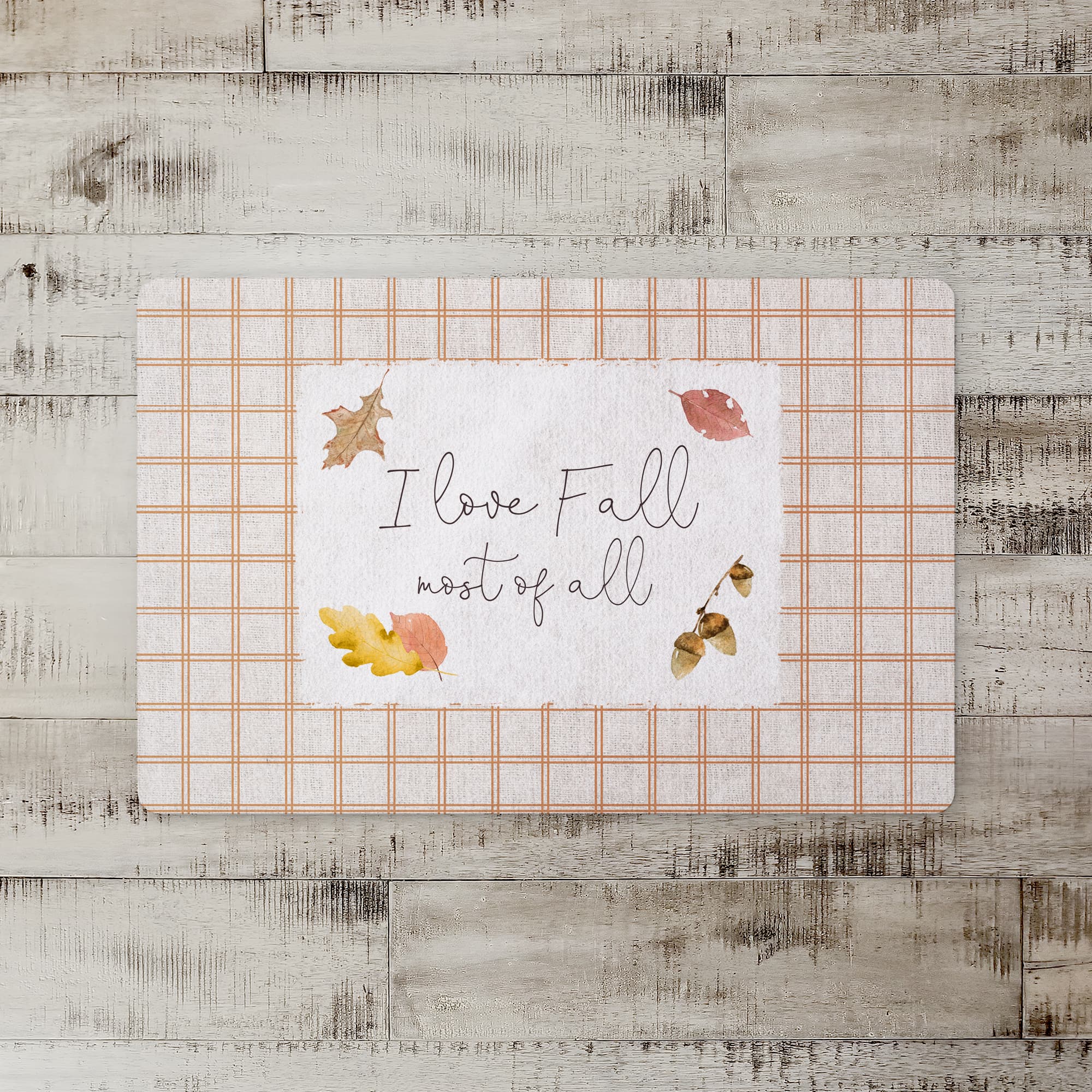 I Love Fall Floor Mat